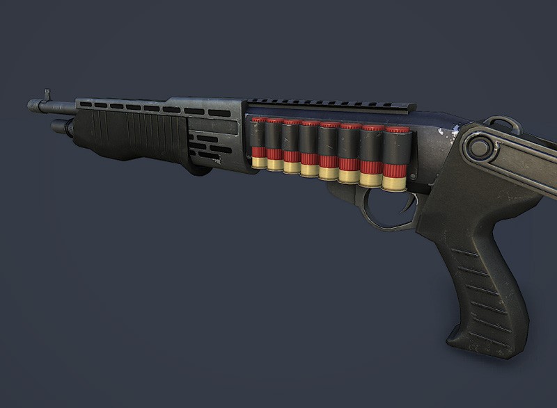 Spas-12 Lowpoly  GameArt  preview image 1
